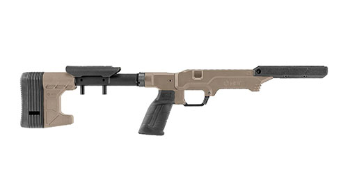 Mejora tu Tikka T3X con el LSS Gen3 Kit SA de MDT, un chasis ligero y modular que ofrece estabilidad y personalización para un rendimiento excepcional.